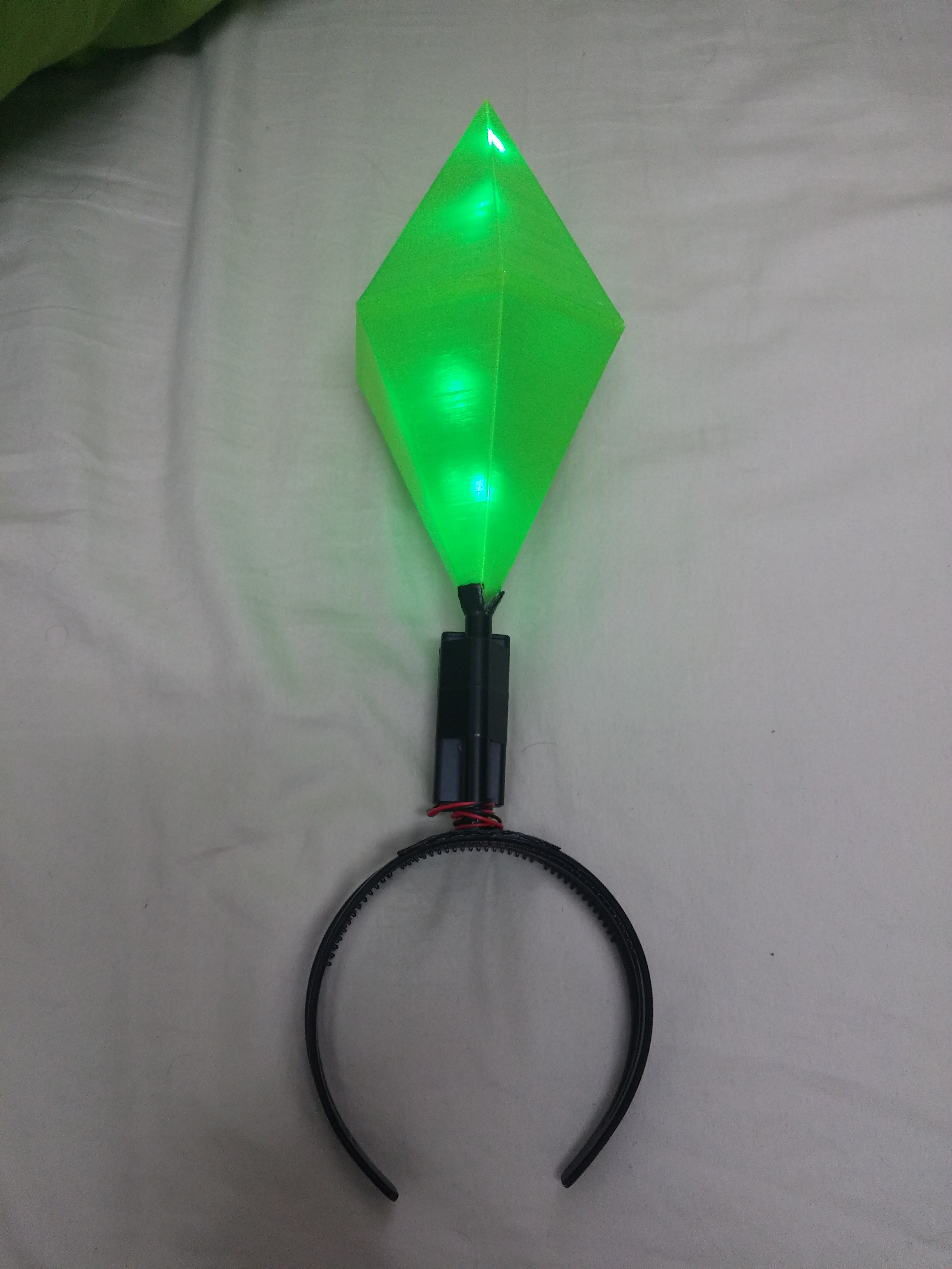 Bluetooth Controlled, 3D Printed Sims Plumbob Costume